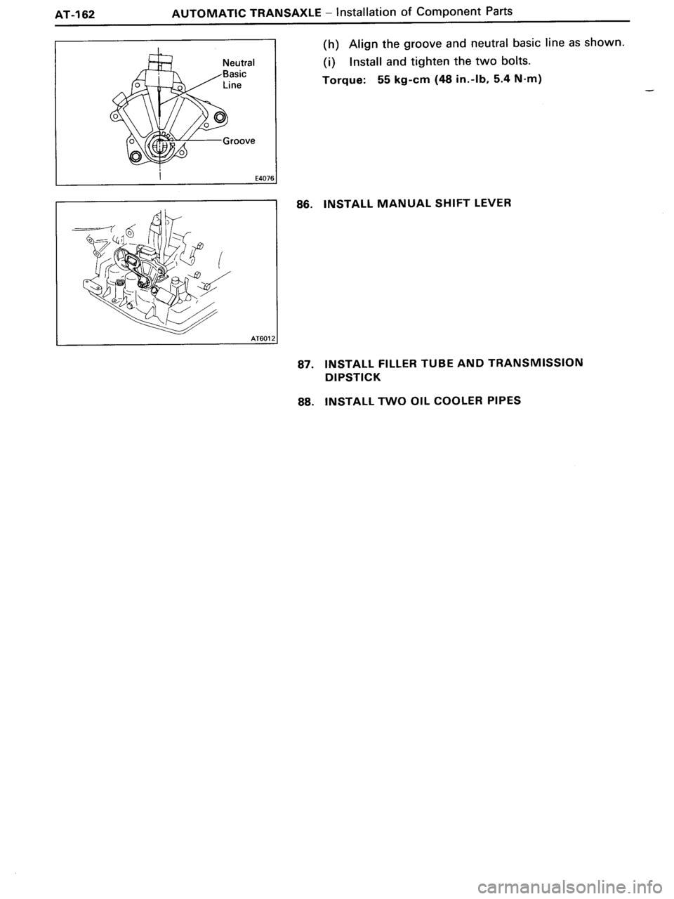 TOYOTA MR-2 1991  Factory Repair Manual 