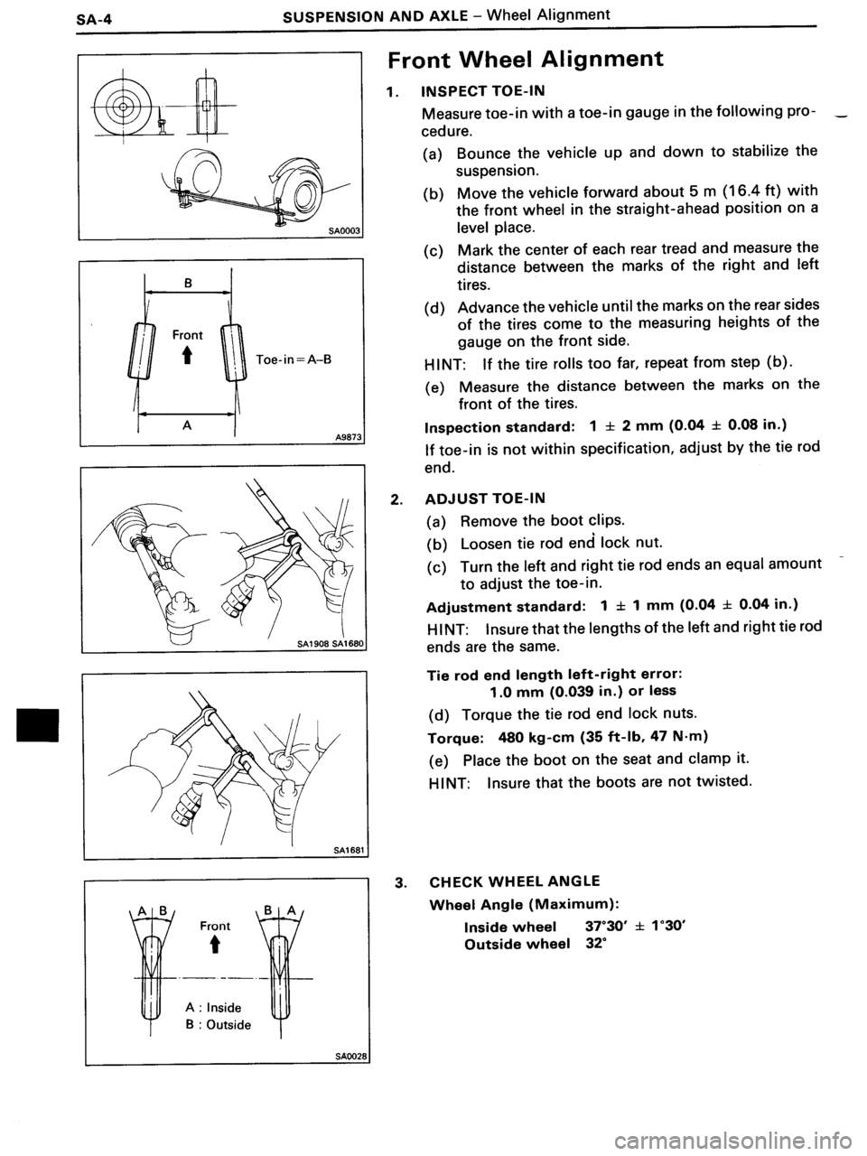 TOYOTA MR-2 1991  Factory Repair Manual 