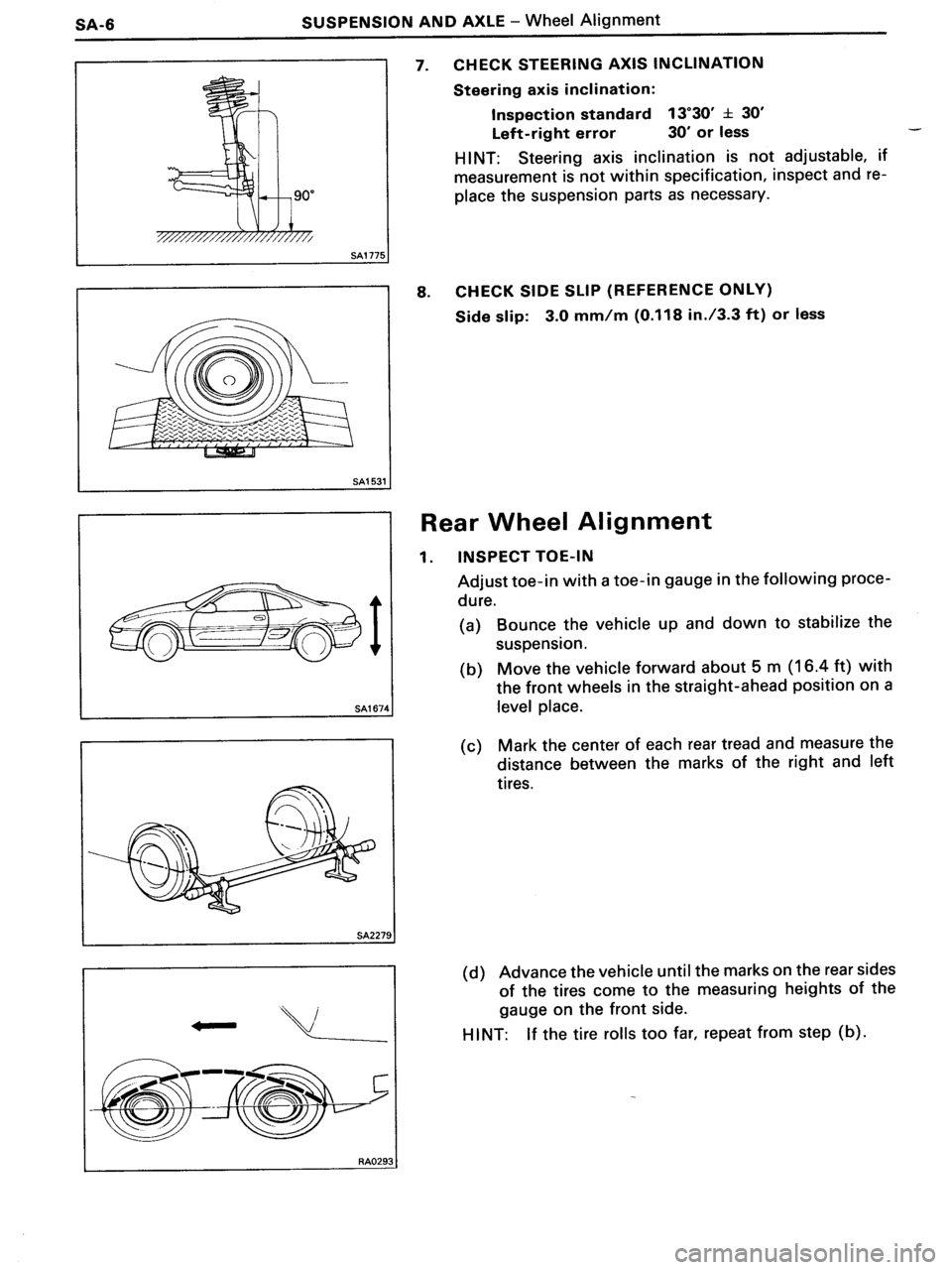 TOYOTA MR-2 1991  Factory Repair Manual 
