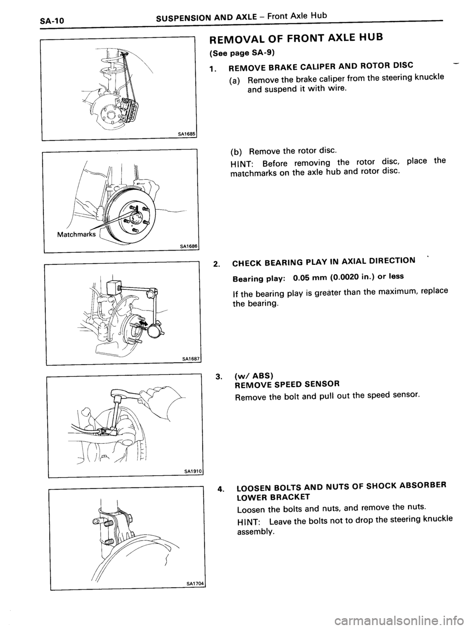 TOYOTA MR-2 1991  Factory Repair Manual 