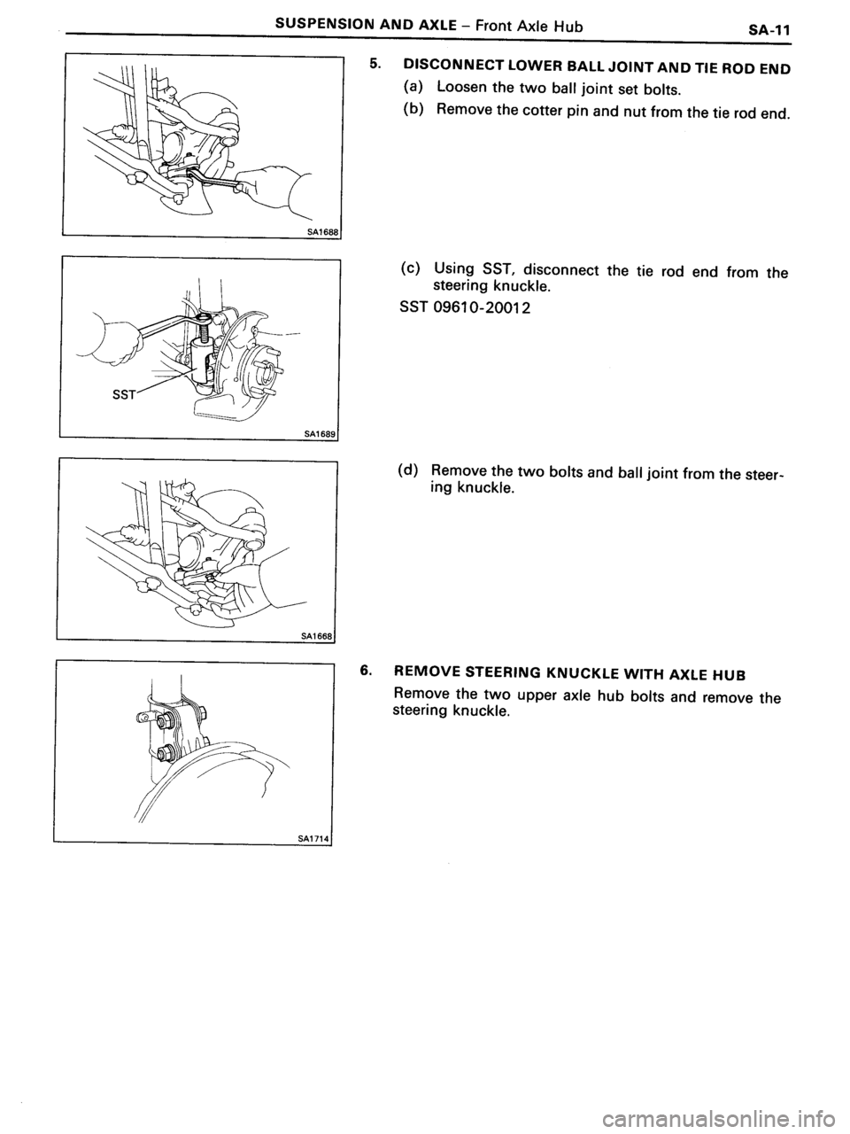 TOYOTA MR-2 1991  Factory Repair Manual 
