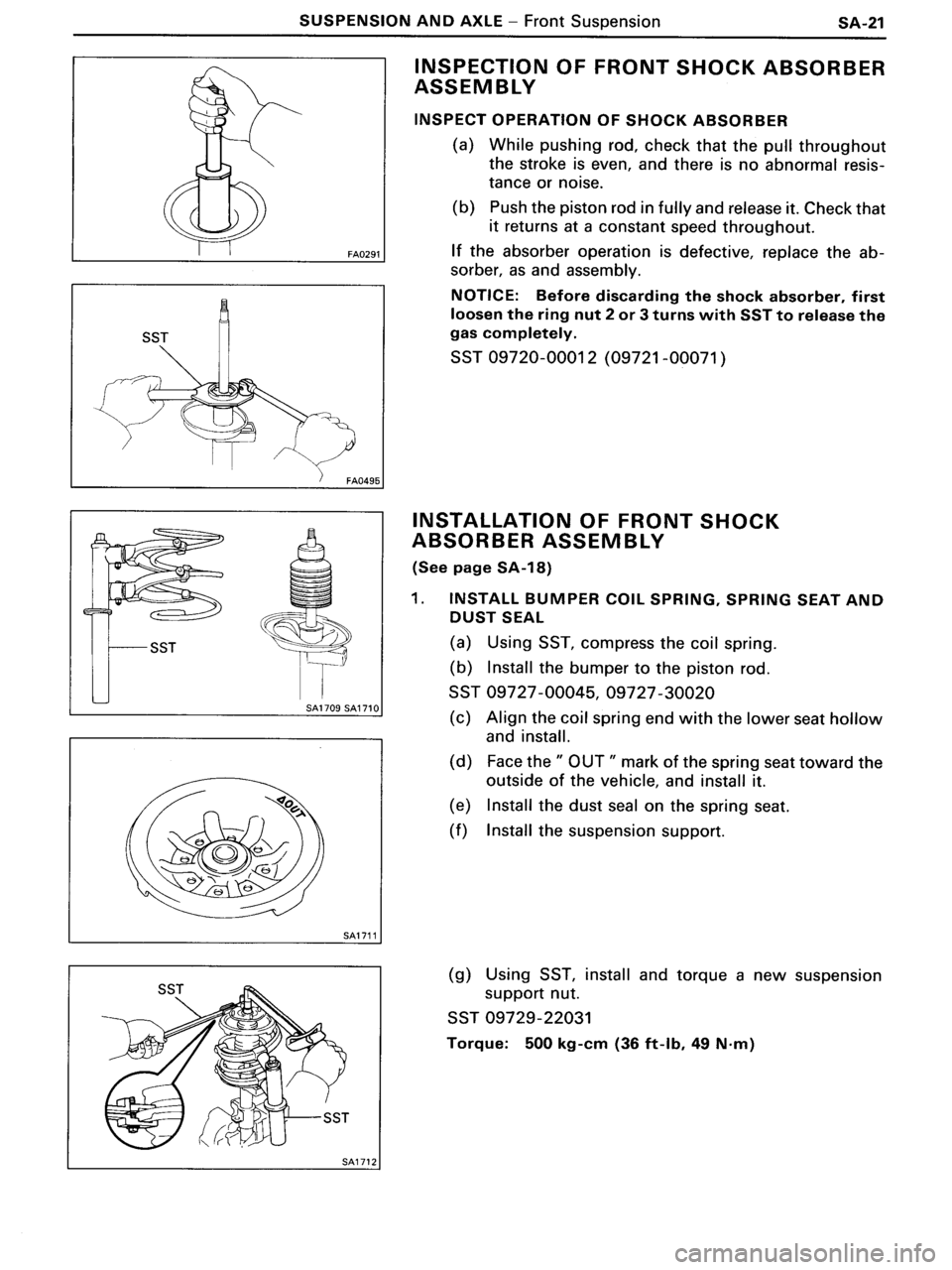 TOYOTA MR-2 1991  Factory Repair Manual 