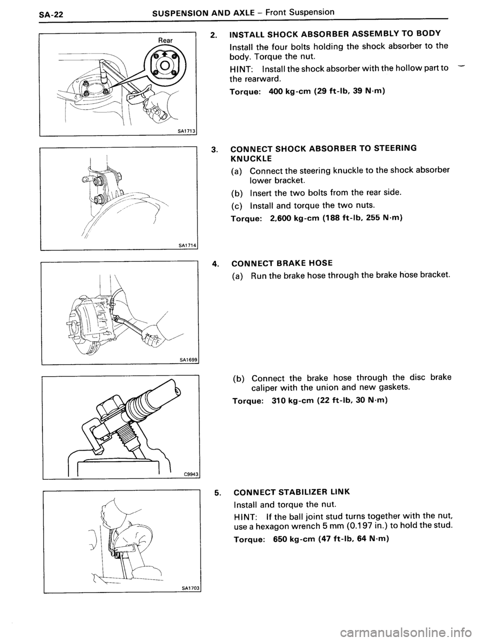 TOYOTA MR-2 1991  Factory Repair Manual 
