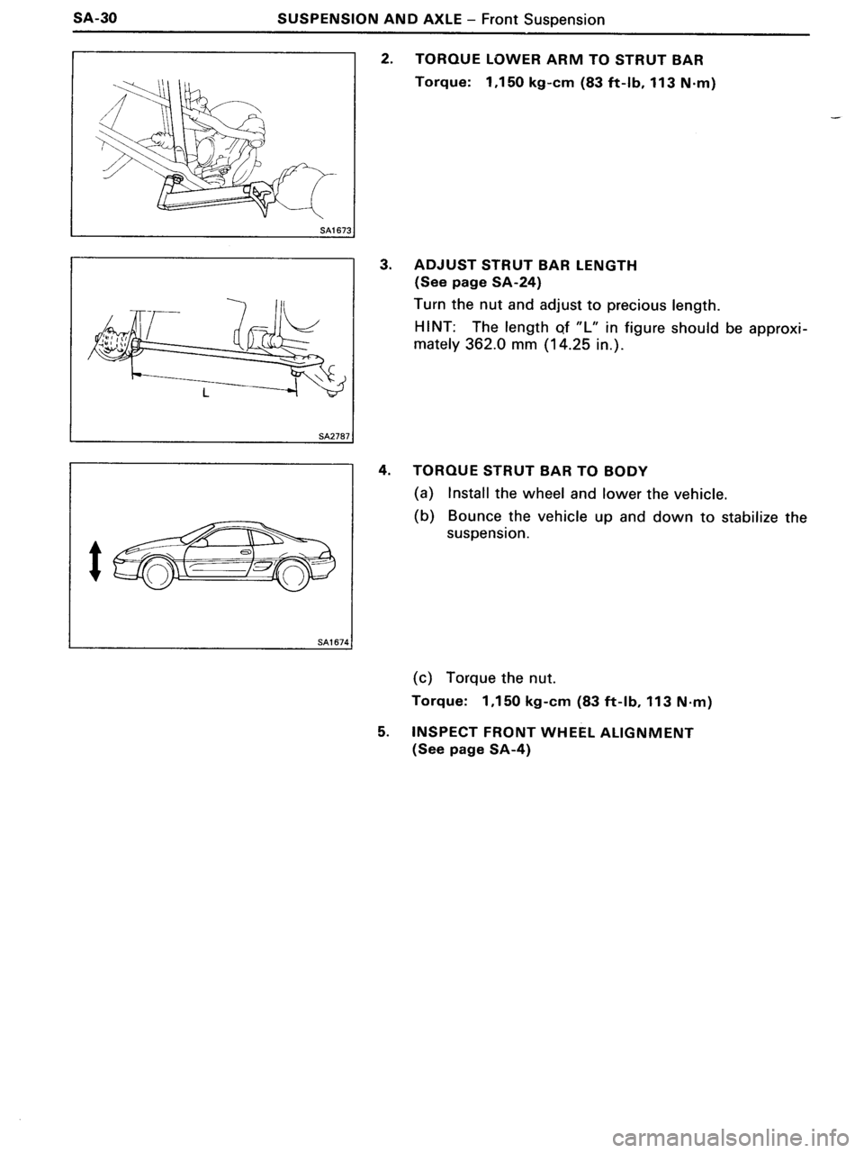TOYOTA MR-2 1991 Factory Repair Manual TOYOTA MR-2 1991 Factory Repair Manual