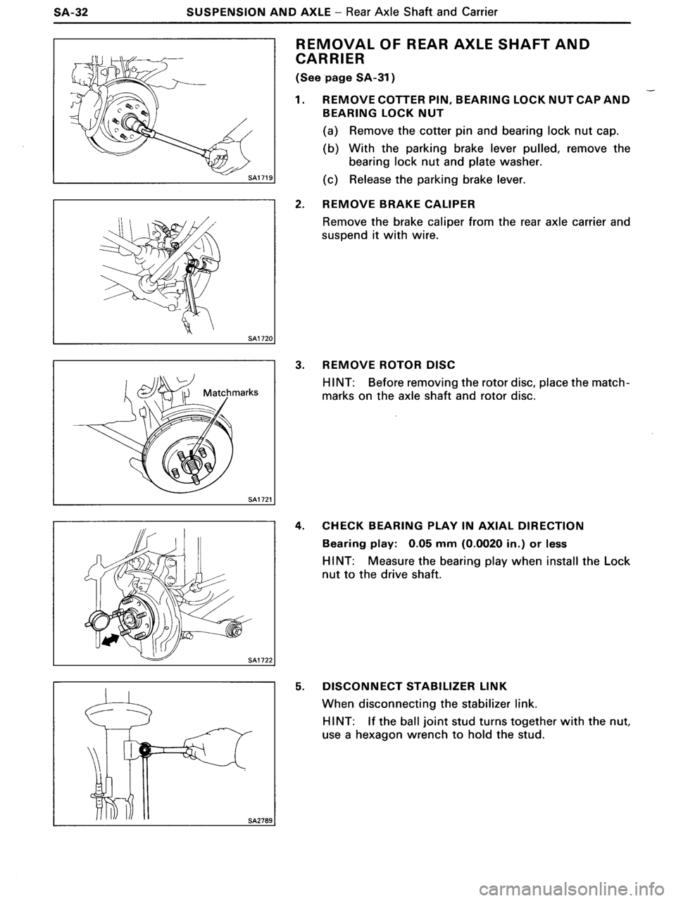 TOYOTA MR-2 1991 Factory Repair Manual TOYOTA MR-2 1991 Factory Repair Manual