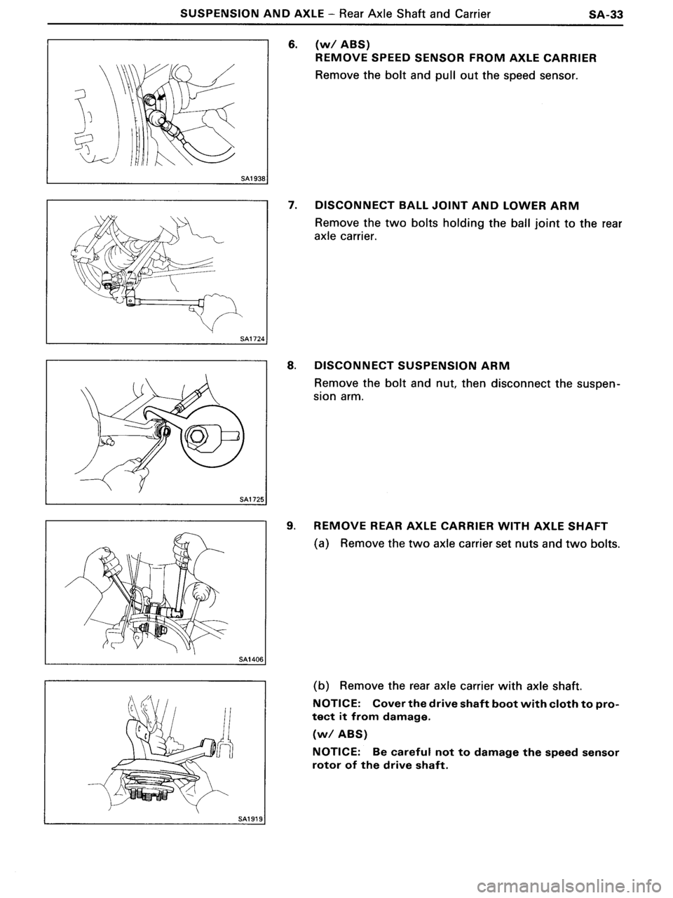 TOYOTA MR-2 1991 Factory Repair Manual TOYOTA MR-2 1991 Factory Repair Manual
