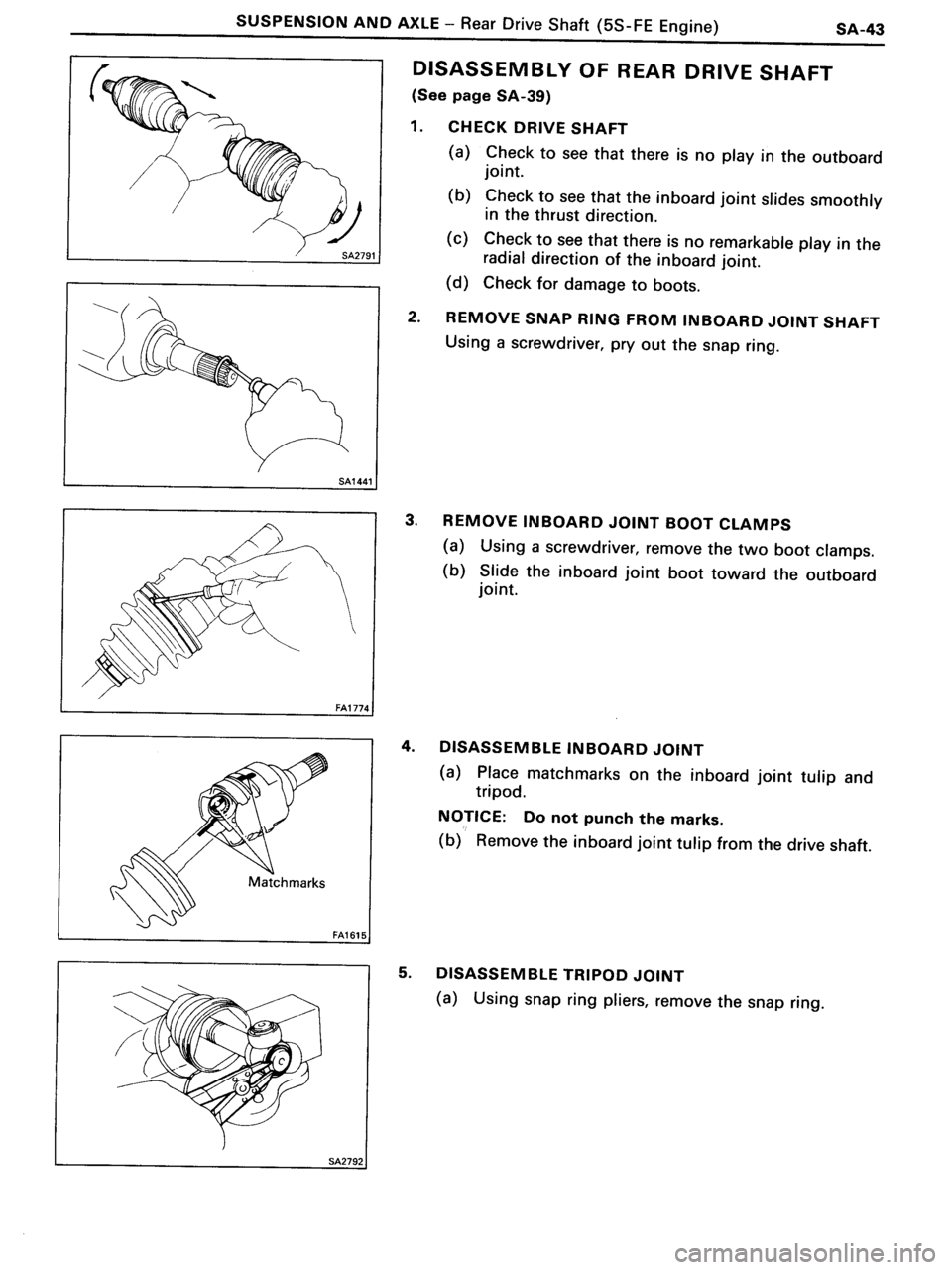 TOYOTA MR-2 1991  Factory Repair Manual 