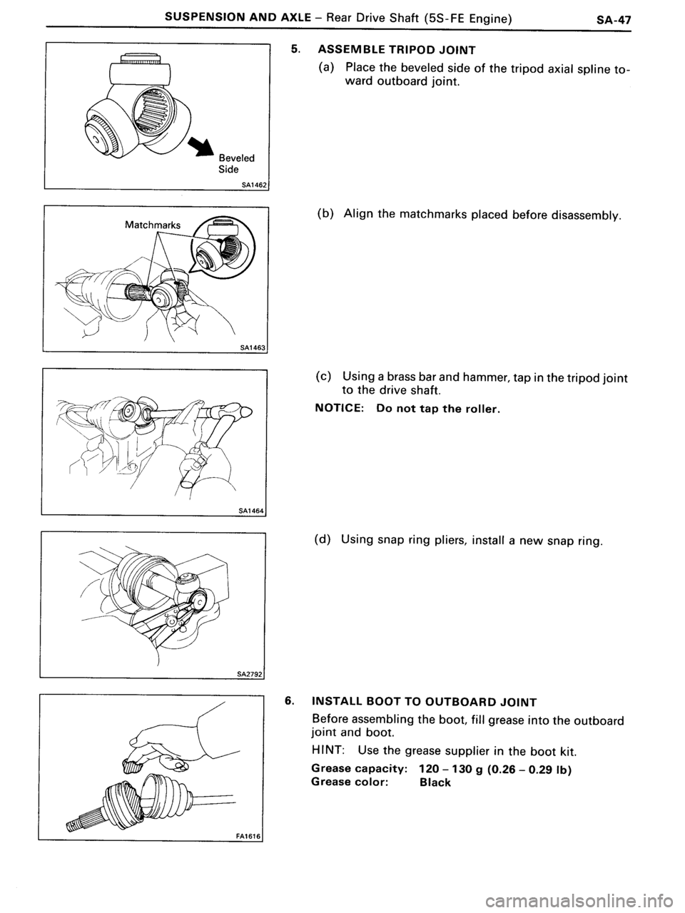 TOYOTA MR-2 1991 Factory Repair Manual TOYOTA MR-2 1991 Factory Repair Manual
