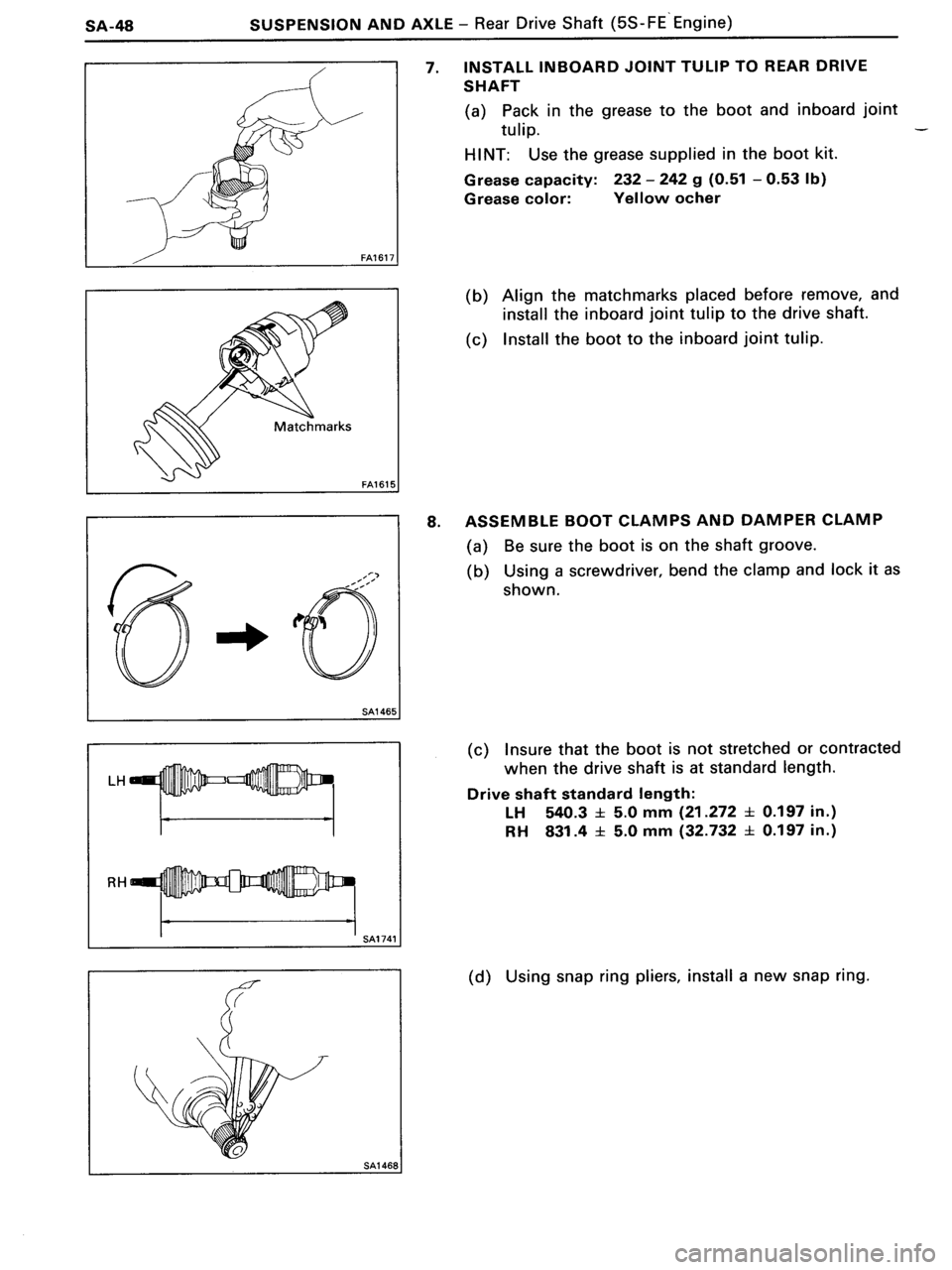 TOYOTA MR-2 1991 Factory Repair Manual TOYOTA MR-2 1991 Factory Repair Manual