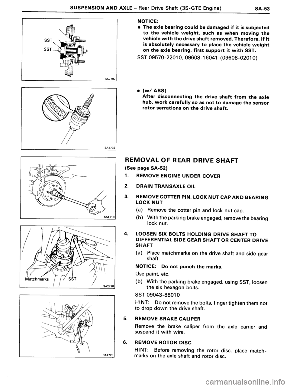 TOYOTA MR-2 1991 Factory Repair Manual TOYOTA MR-2 1991 Factory Repair Manual
