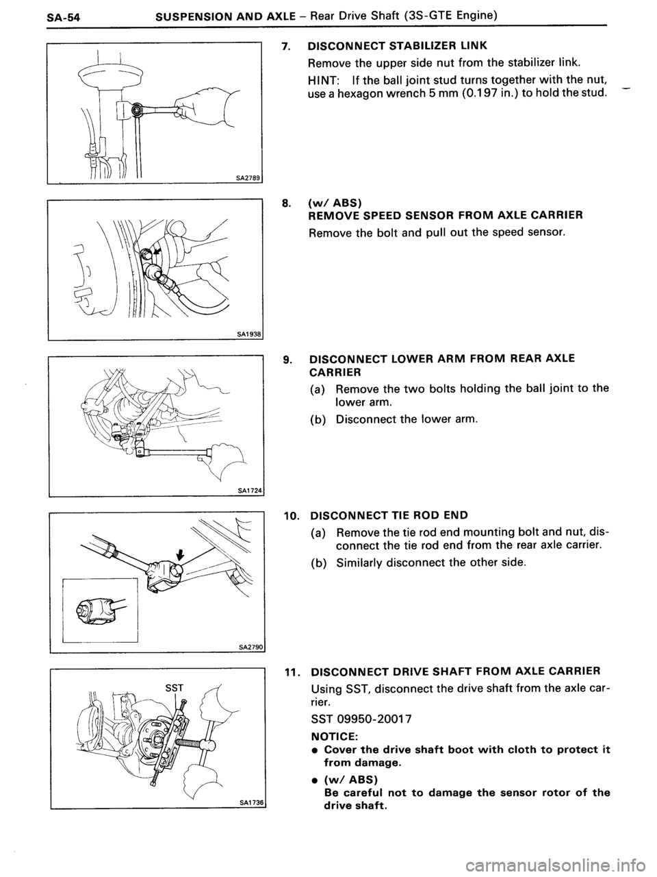 TOYOTA MR-2 1991 Factory Repair Manual TOYOTA MR-2 1991 Factory Repair Manual