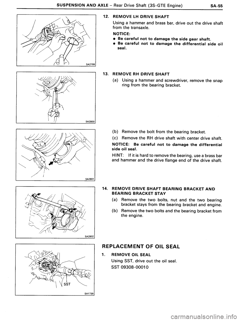 TOYOTA MR-2 1991 Factory Repair Manual TOYOTA MR-2 1991 Factory Repair Manual