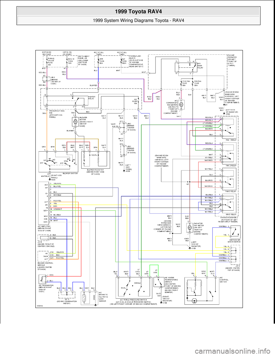 TOYOTA RAV4 1996  Service Repair Manual  
1999 Toyota RAV4 
1999 System Wiring Diagrams Toyota - RAV4  
Microsoft  
Sunday, November 22, 2009 10:50:57 AMPage 4 © 2005 Mitchell Repair Information Company, LLC.  
