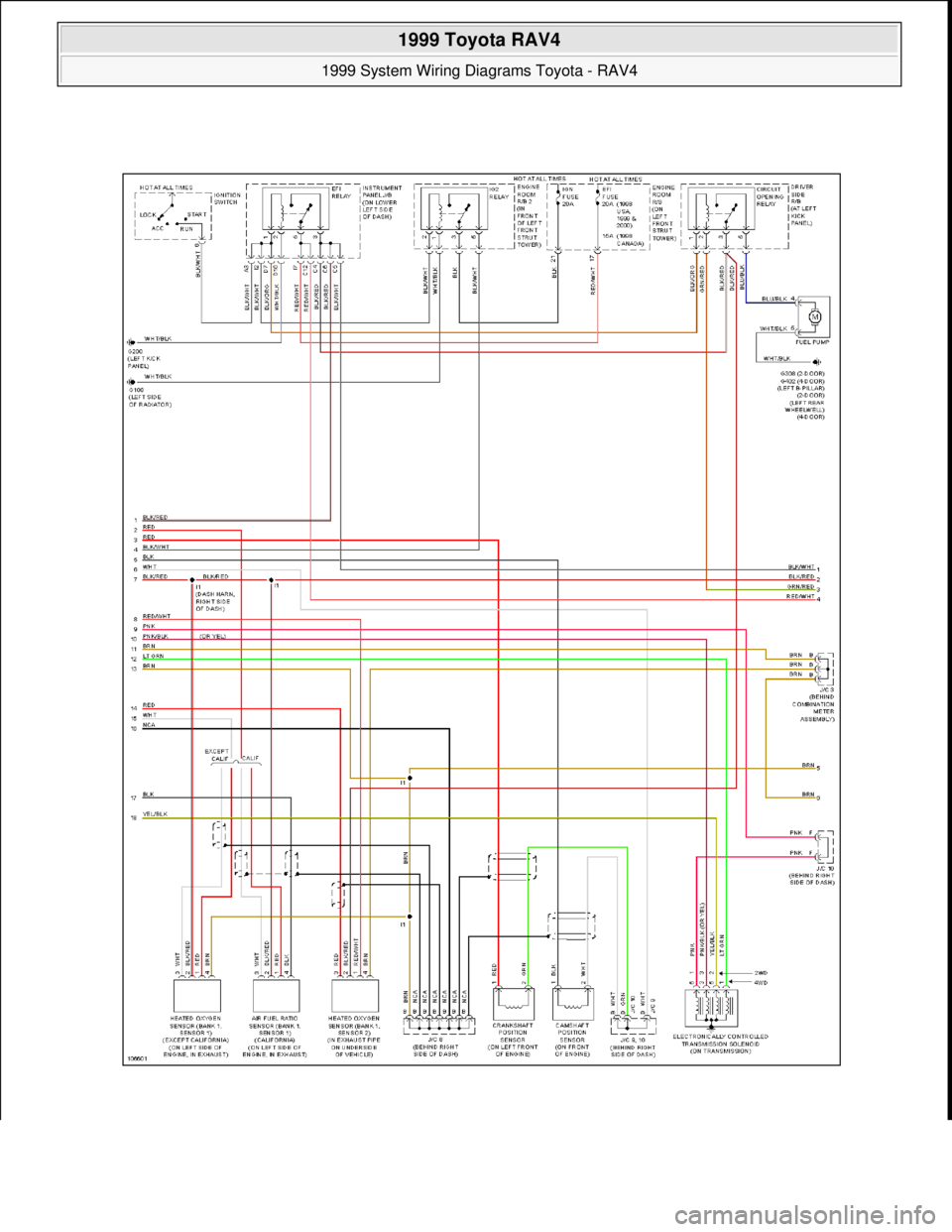 TOYOTA RAV4 1996  Service Repair Manual  
1999 Toyota RAV4 
1999 System Wiring Diagrams Toyota - RAV4  
Microsoft  
Sunday, November 22, 2009 10:50:58 AMPage 18 © 2005 Mitchell Repair Information Company, LLC.  
