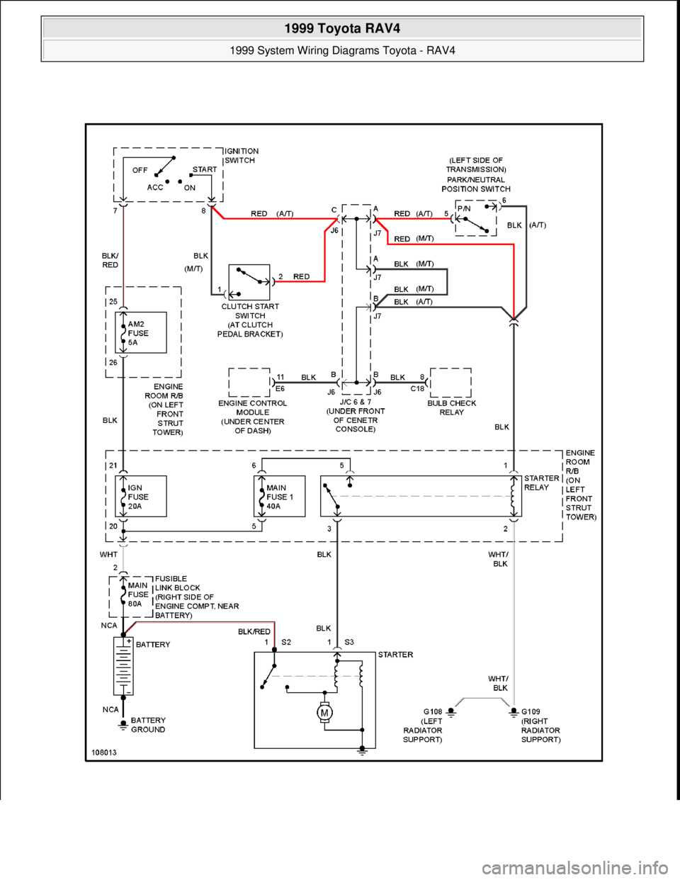 TOYOTA RAV4 1996  Service Repair Manual  
1999 Toyota RAV4 
1999 System Wiring Diagrams Toyota - RAV4  
Microsoft  
Sunday, November 22, 2009 10:50:58 AMPage 62 © 2005 Mitchell Repair Information Company, LLC.  