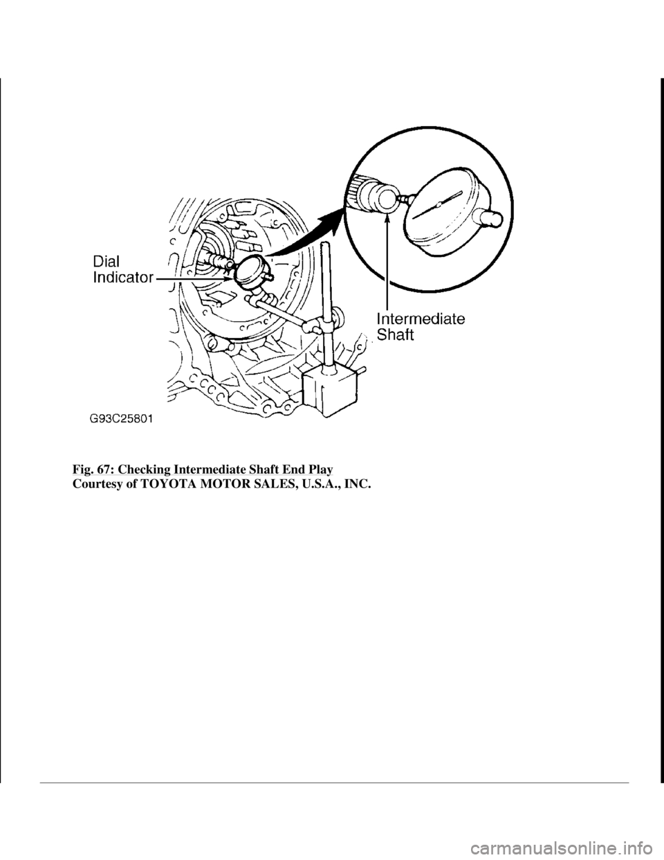 TOYOTA RAV4 1996 Service Repair Manual Fig. 67: Checking Intermediate Shaft End Play
Courtesy of TOYOTA MOTOR SALES, U.S.A., INC.
1998 Toyota Avalon XLS
1997-99 AUTOMATIC TRANSMISSIONS Toyota A-540E, A-540H & A-541E Overhaul
Helpmele TOYOTA RAV4 1996 Service Repair Manual Fig. 67: Checking Intermediate Shaft End Play
Courtesy of TOYOTA MOTOR SALES, U.S.A., INC.
1998 Toyota Avalon XLS
1997-99 AUTOMATIC TRANSMISSIONS Toyota A-540E, A-540H & A-541E Overhaul
Helpmele