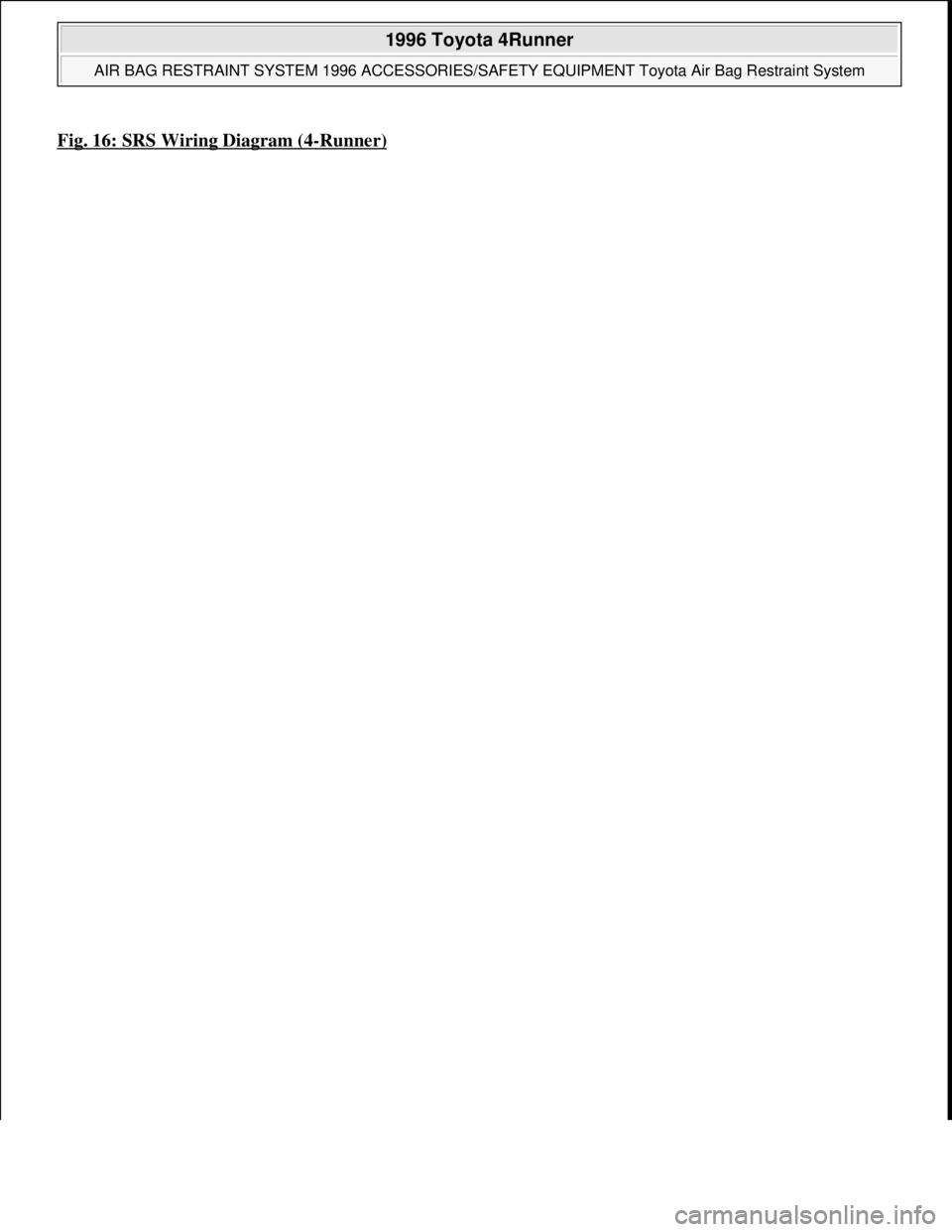 TOYOTA RAV4 1996 Service Manual PDF Fig. 16: SRS Wiring Diagram (4-Runner)
1996 Toyota 4Runner
AIR BAG RESTRAINT SYSTEM 1996 ACCESSORIES/SAFETY EQUIPMENT Toyota Air Bag Restraint System
Microsoft
Tuesday, August 18, 2009 7:33:32 TOYOTA RAV4 1996 Service Manual PDF Fig. 16: SRS Wiring Diagram (4-Runner)
1996 Toyota 4Runner
AIR BAG RESTRAINT SYSTEM 1996 ACCESSORIES/SAFETY EQUIPMENT Toyota Air Bag Restraint System
Microsoft
Tuesday, August 18, 2009 7:33:32