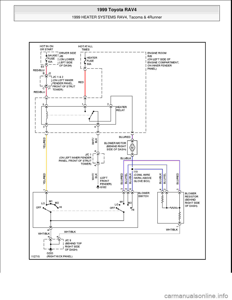 TOYOTA RAV4 1996  Service Repair Manual  
1999 Toyota RAV4 
1999 HEATER SYSTEMS RAV4, Tacoma & 4Runner  
Microsoft  
Sunday, November 22, 2009 10:30:50 AMPage 20 © 2005 Mitchell Repair Information Company, LLC.  