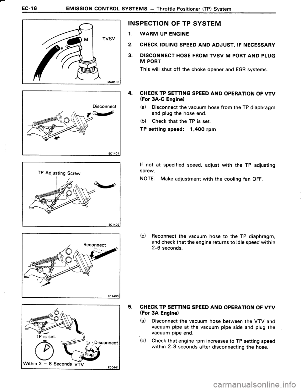 TOYOTA TERCEL 1985 Repair Manual TOYOTA TERCEL 1985 Repair Manual