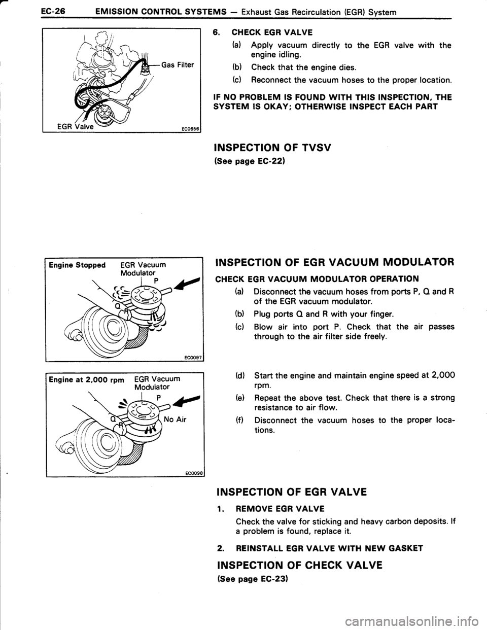 TOYOTA TERCEL 1985  Repair Manual 