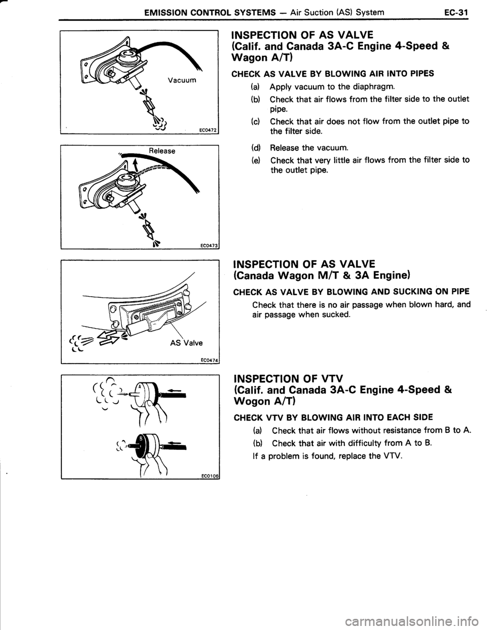 TOYOTA TERCEL 1985  Repair Manual 