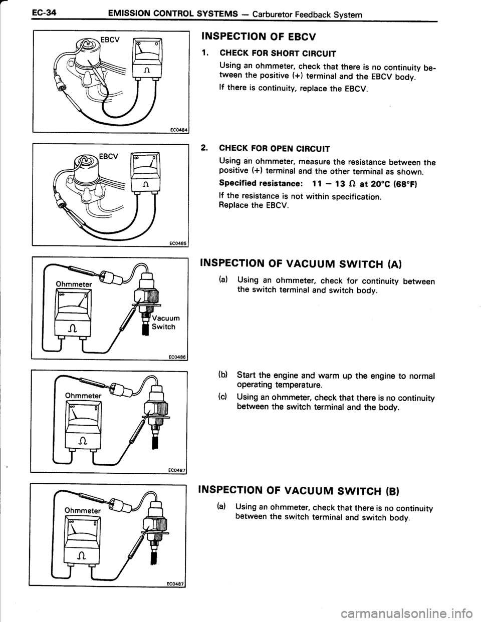 TOYOTA TERCEL 1985 Repair Manual TOYOTA TERCEL 1985 Repair Manual