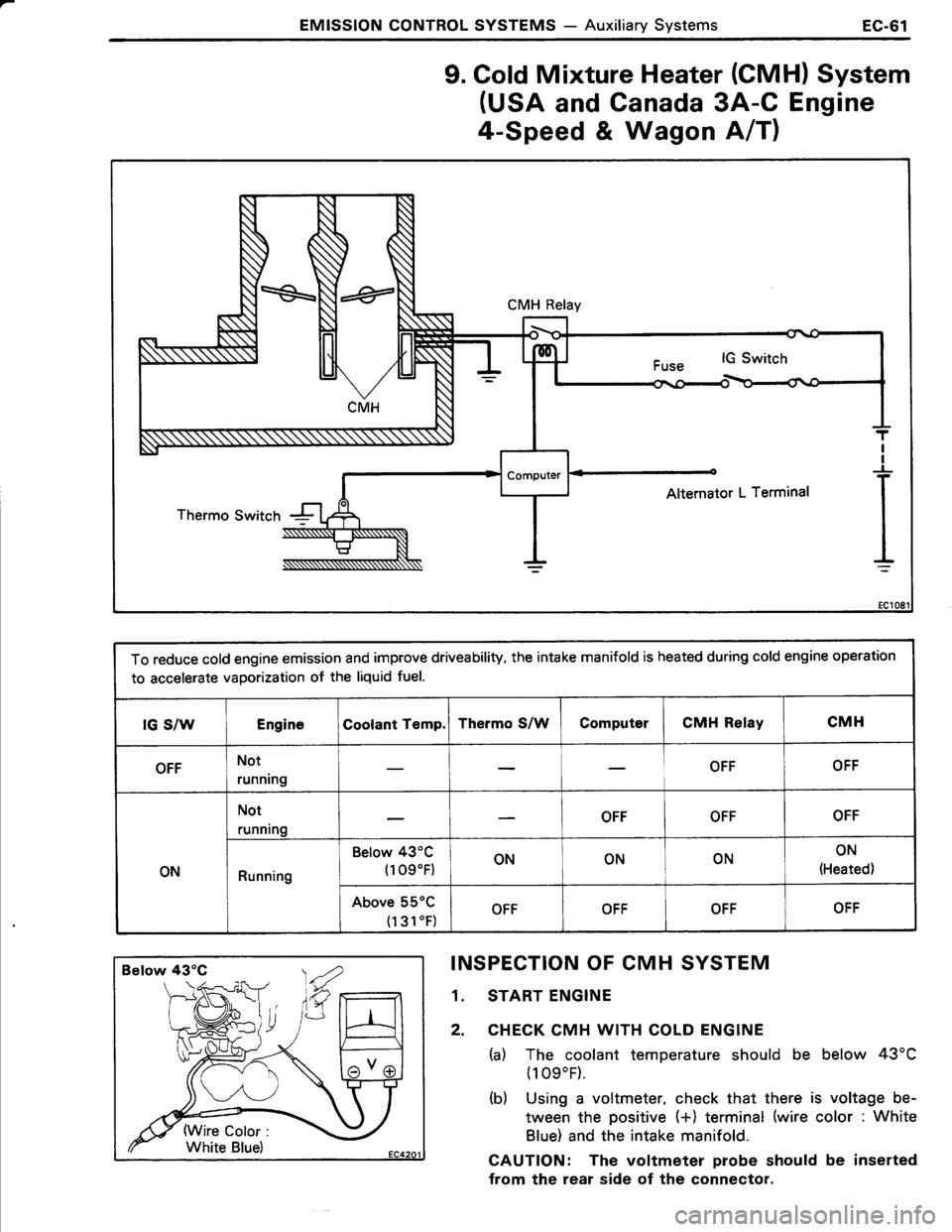 TOYOTA TERCEL 1985  Repair Manual 