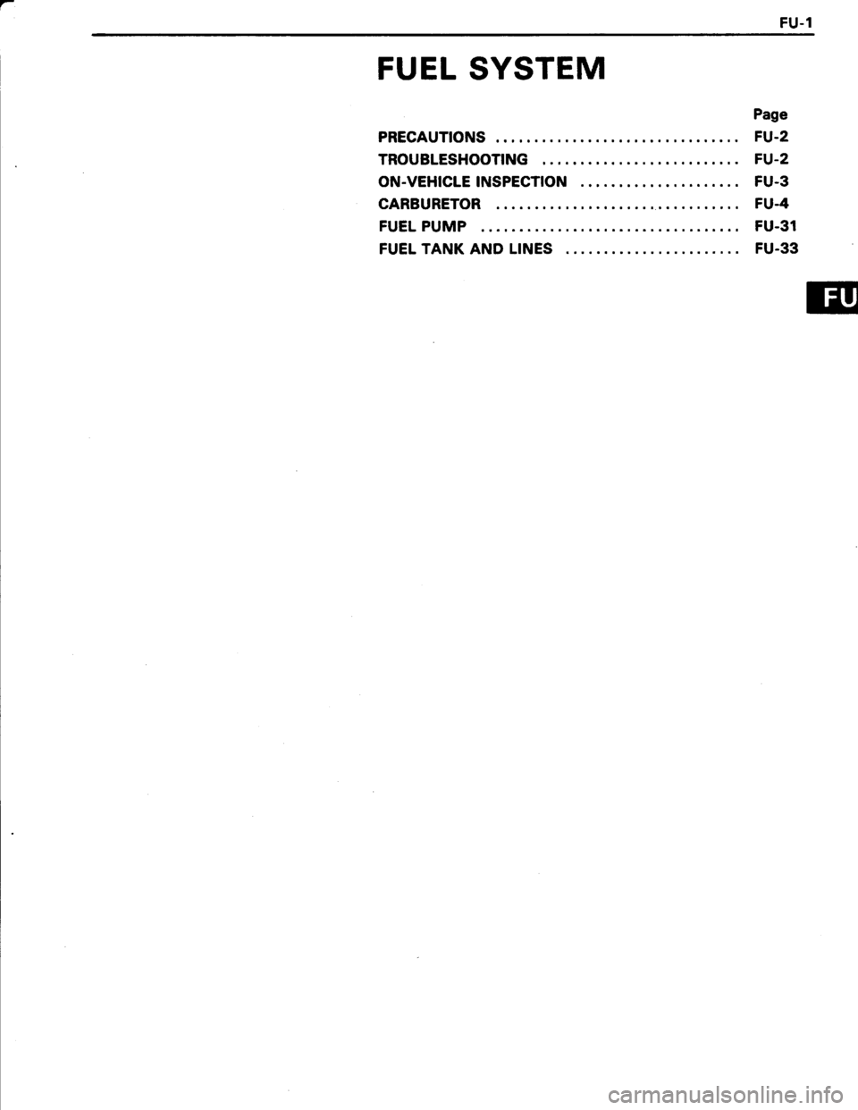 TOYOTA TERCEL 1985  Repair Manual 