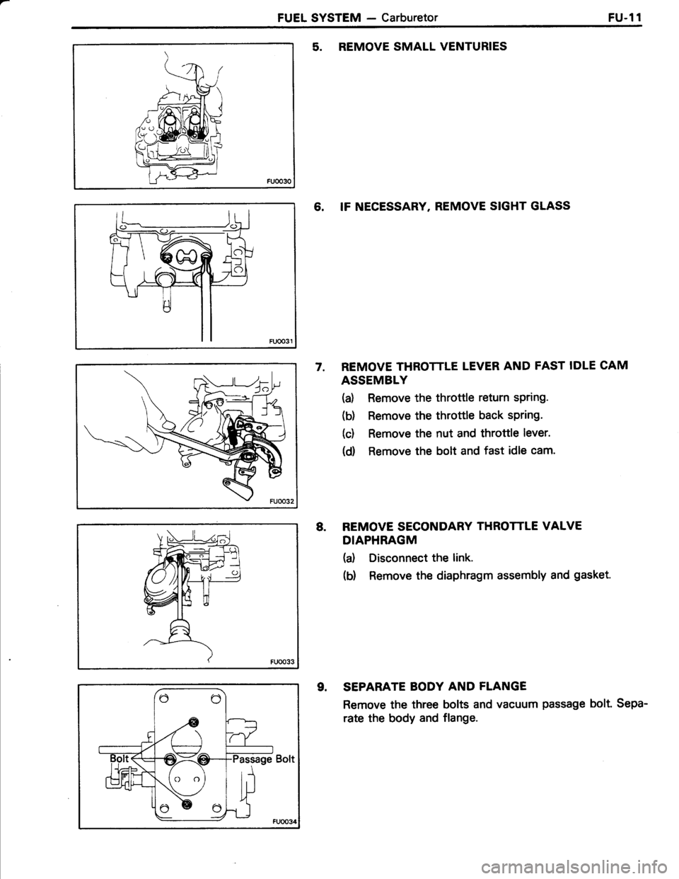 TOYOTA TERCEL 1985  Repair Manual 