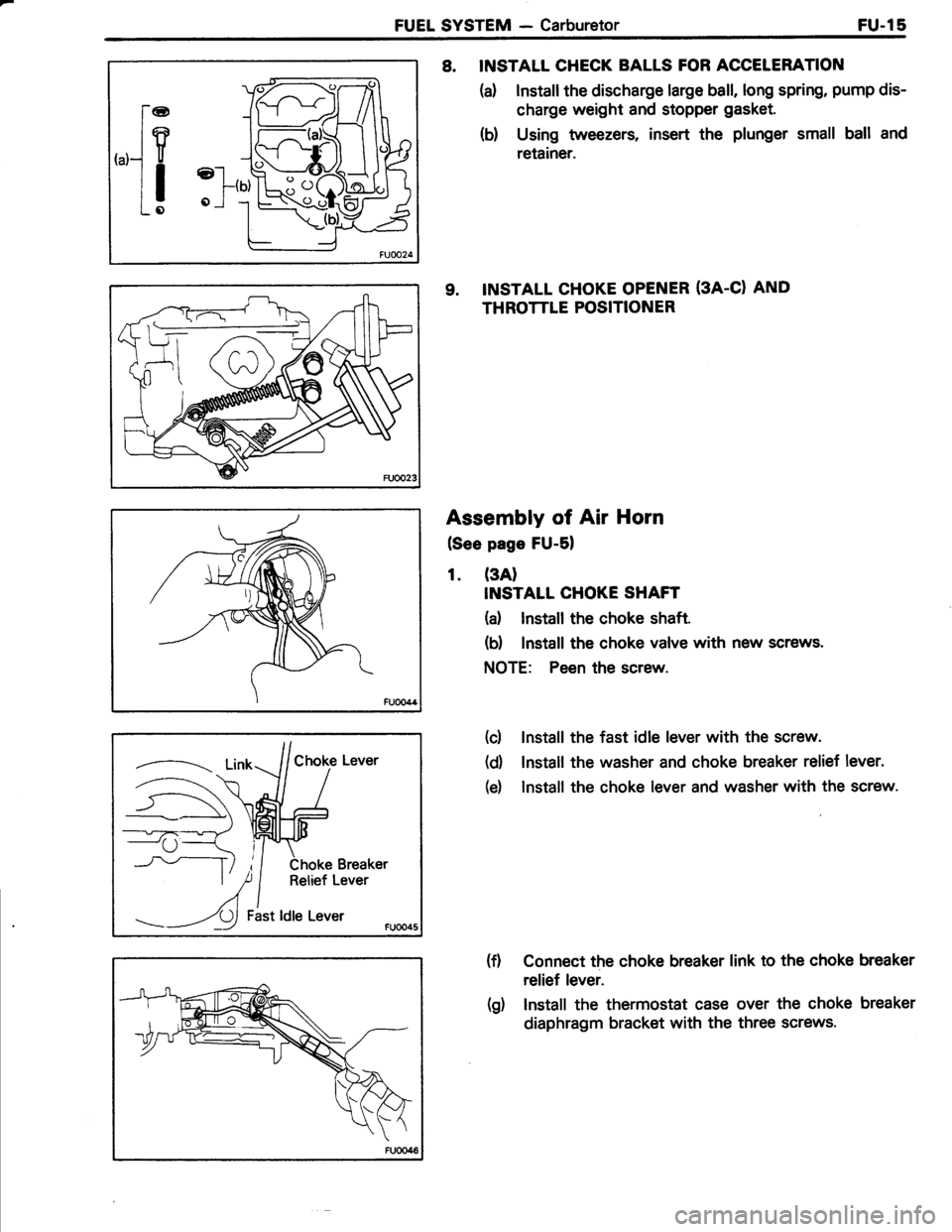 TOYOTA TERCEL 1985  Repair Manual 