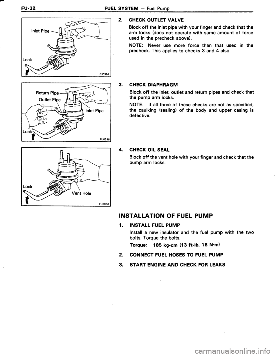 TOYOTA TERCEL 1985  Repair Manual 