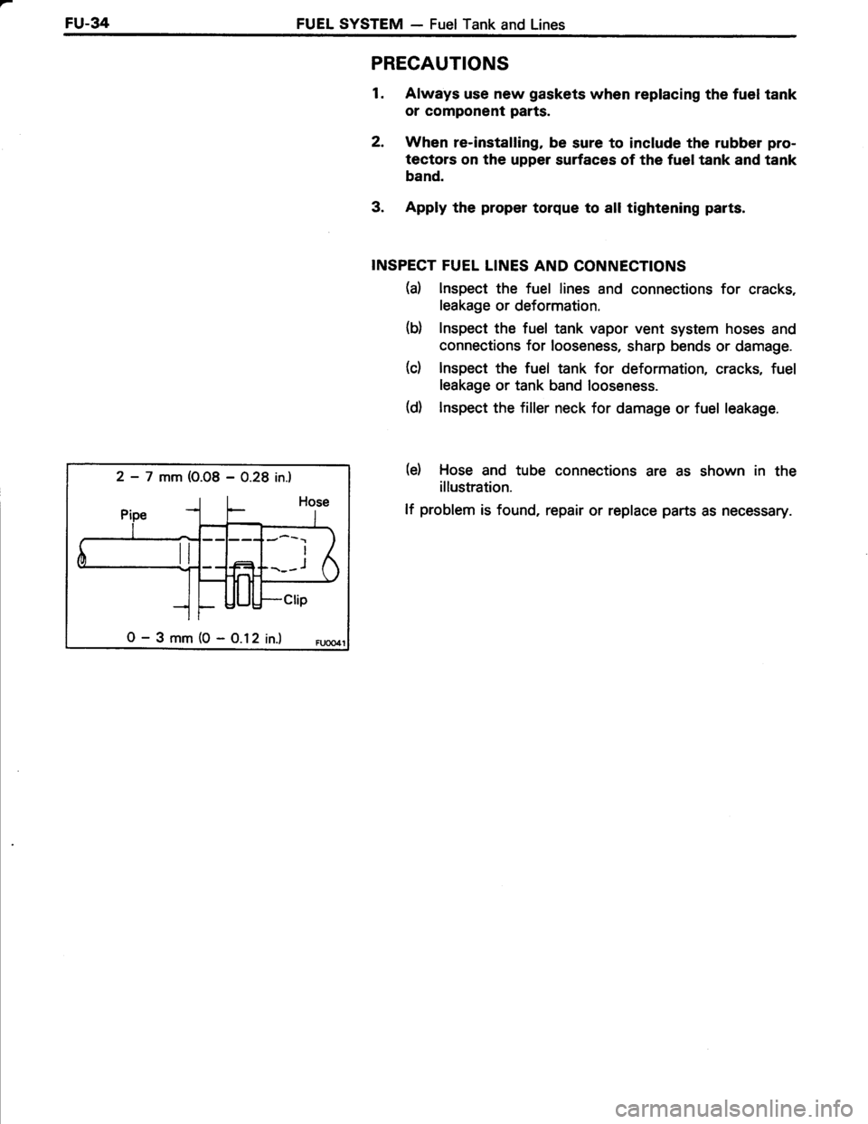 TOYOTA TERCEL 1985  Repair Manual 