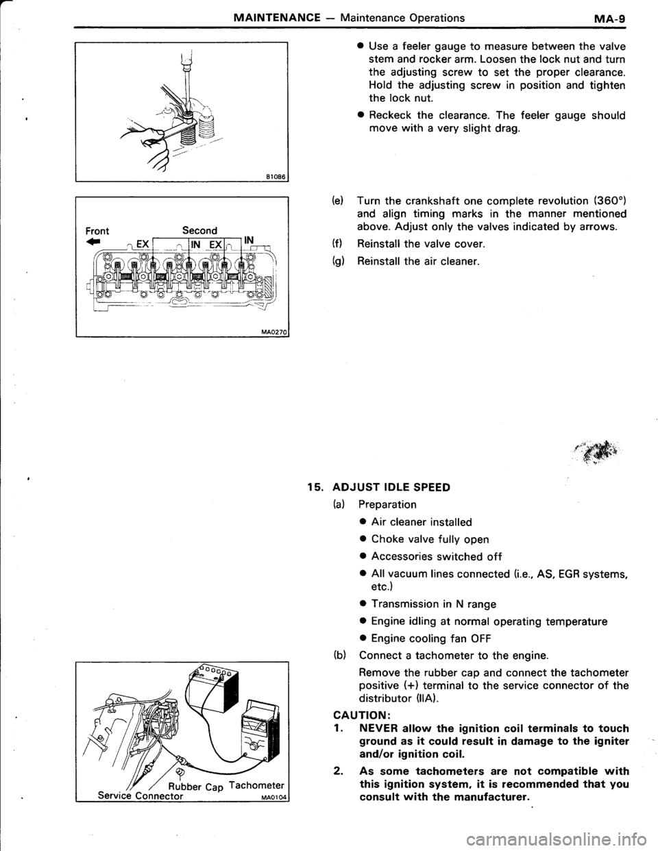 TOYOTA TERCEL 1985 User Guide TOYOTA TERCEL 1985 User Guide