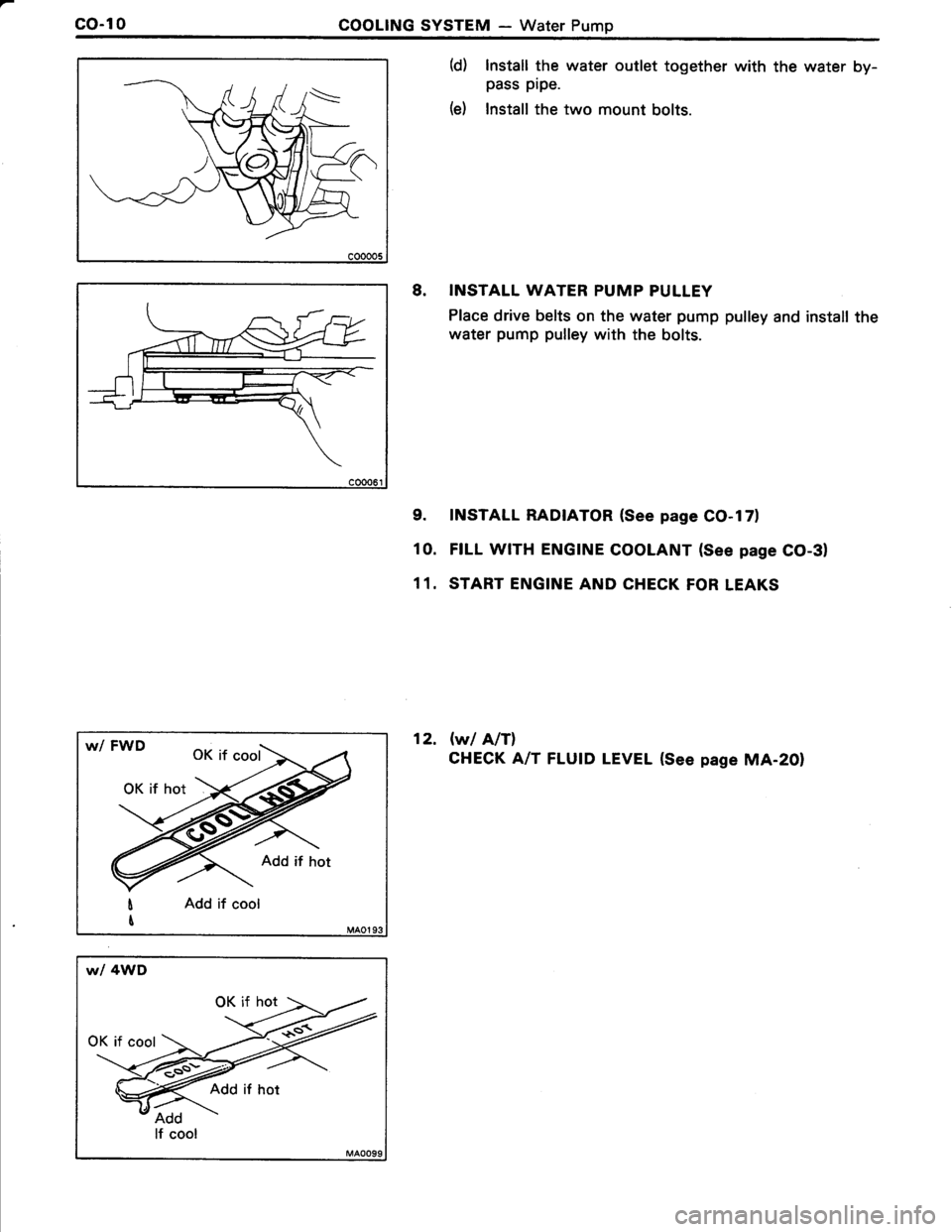 TOYOTA TERCEL 1985  Repair Manual 