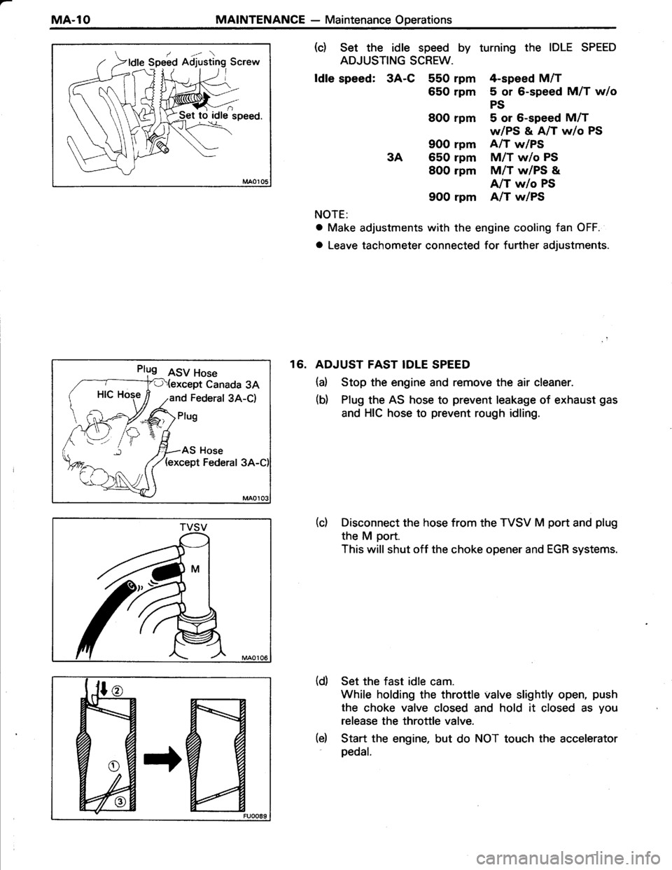 TOYOTA TERCEL 1985 Owners Manual TOYOTA TERCEL 1985 Owners Manual
