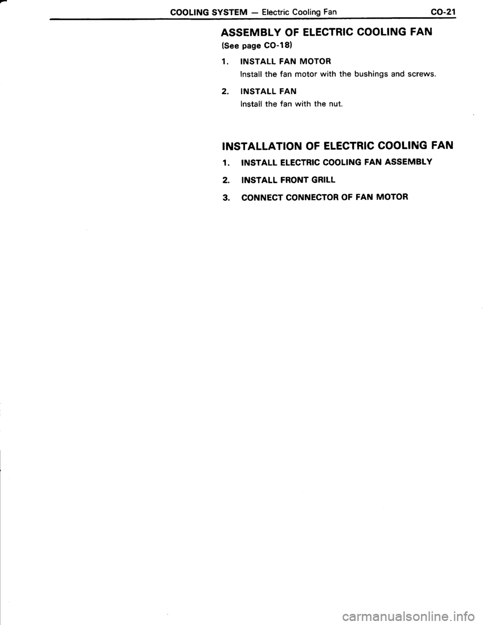 TOYOTA TERCEL 1985  Repair Manual 