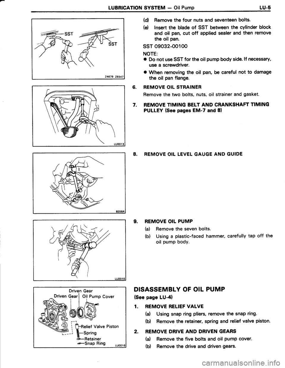 TOYOTA TERCEL 1985  Repair Manual 