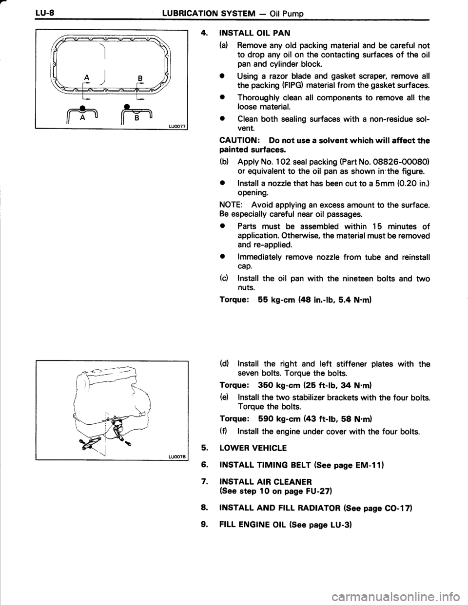 TOYOTA TERCEL 1985  Repair Manual 
