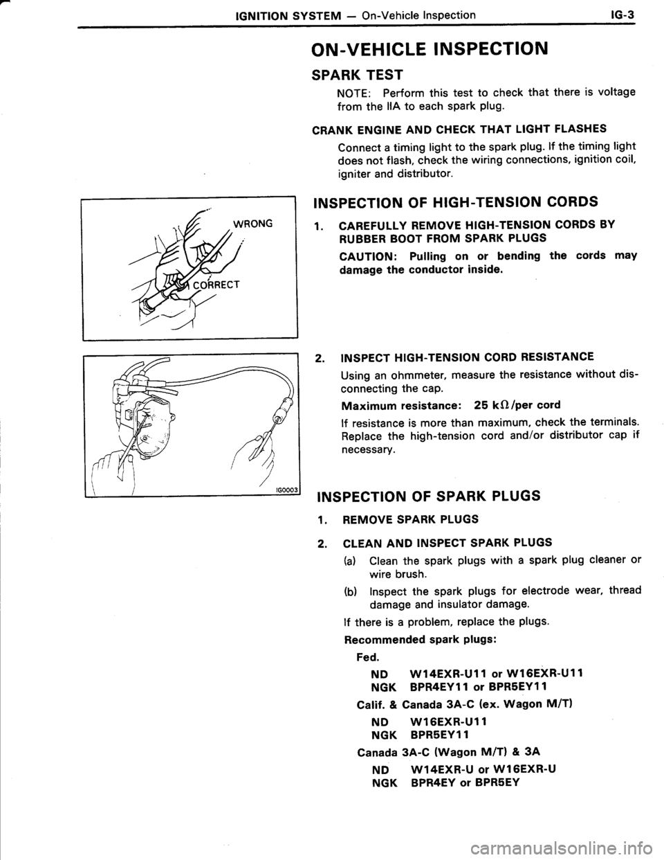 TOYOTA TERCEL 1985  Repair Manual 