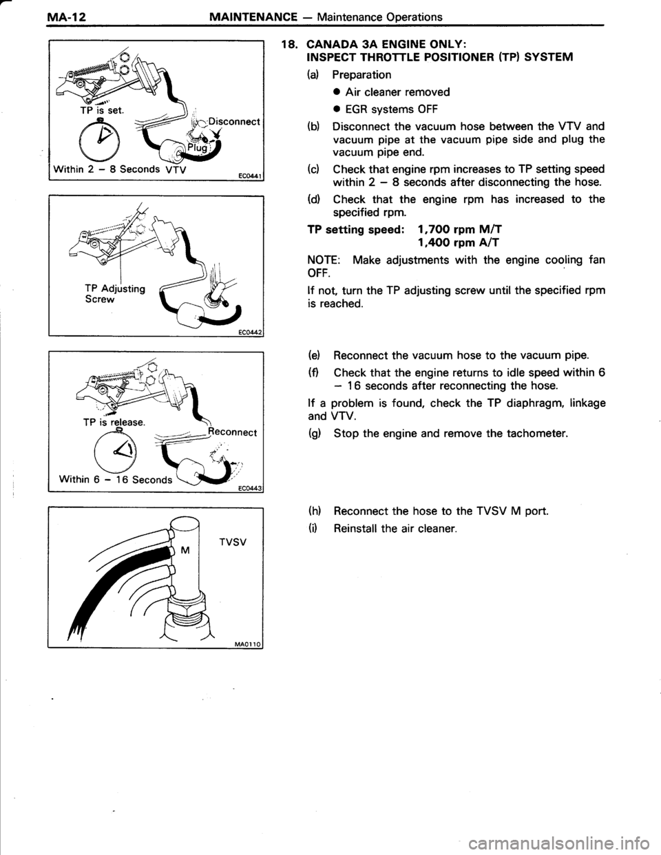 TOYOTA TERCEL 1985 Owners Manual TOYOTA TERCEL 1985 Owners Manual