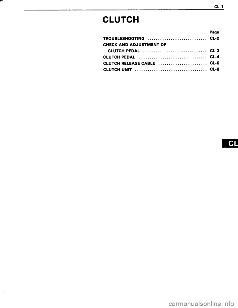 TOYOTA TERCEL 1985  Repair Manual 