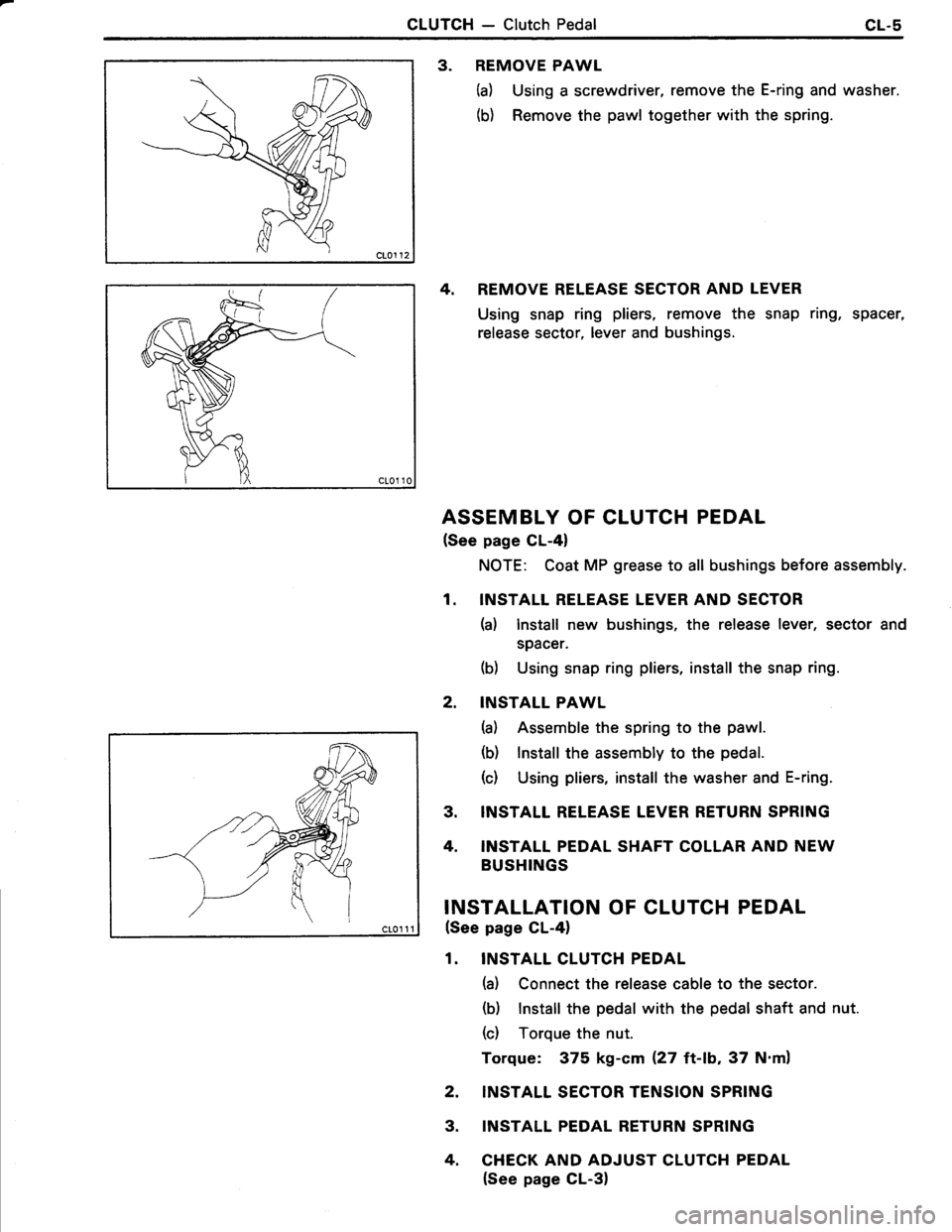 TOYOTA TERCEL 1985  Repair Manual 