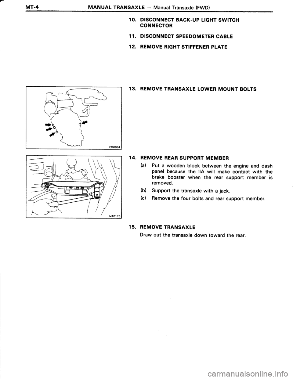 TOYOTA TERCEL 1985  Repair Manual 