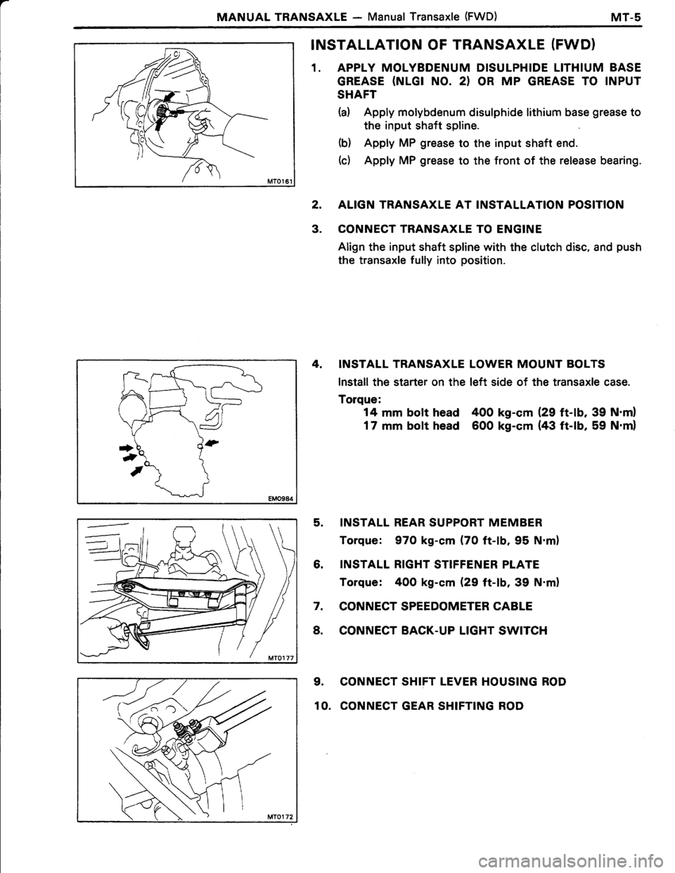 TOYOTA TERCEL 1985  Repair Manual 