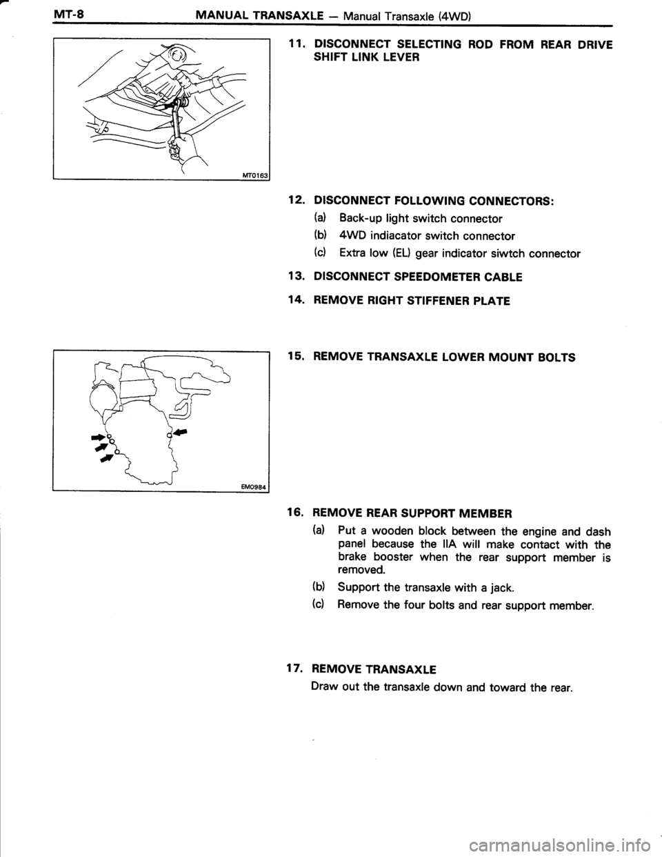 TOYOTA TERCEL 1985  Repair Manual 