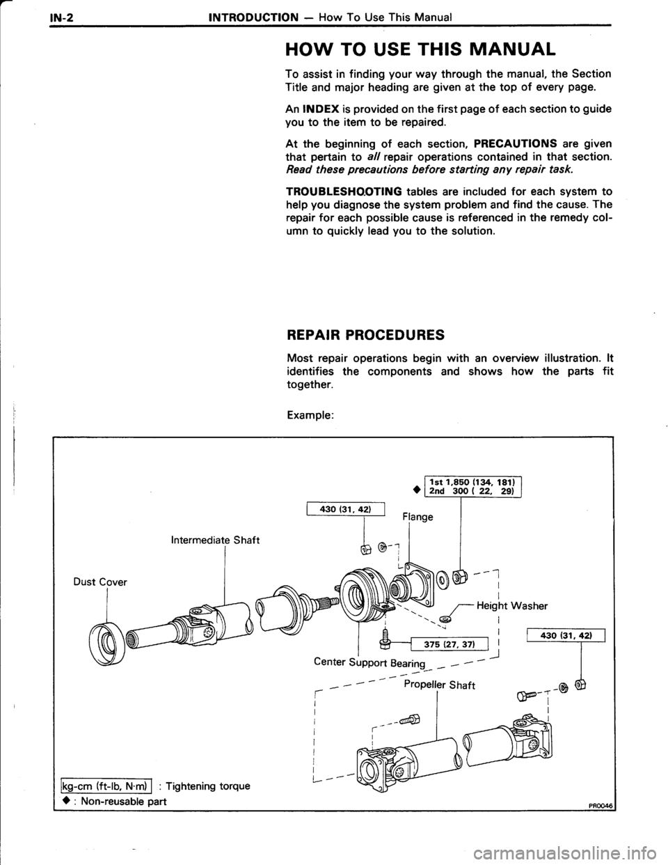 TOYOTA TERCEL 1985  Repair Manual 