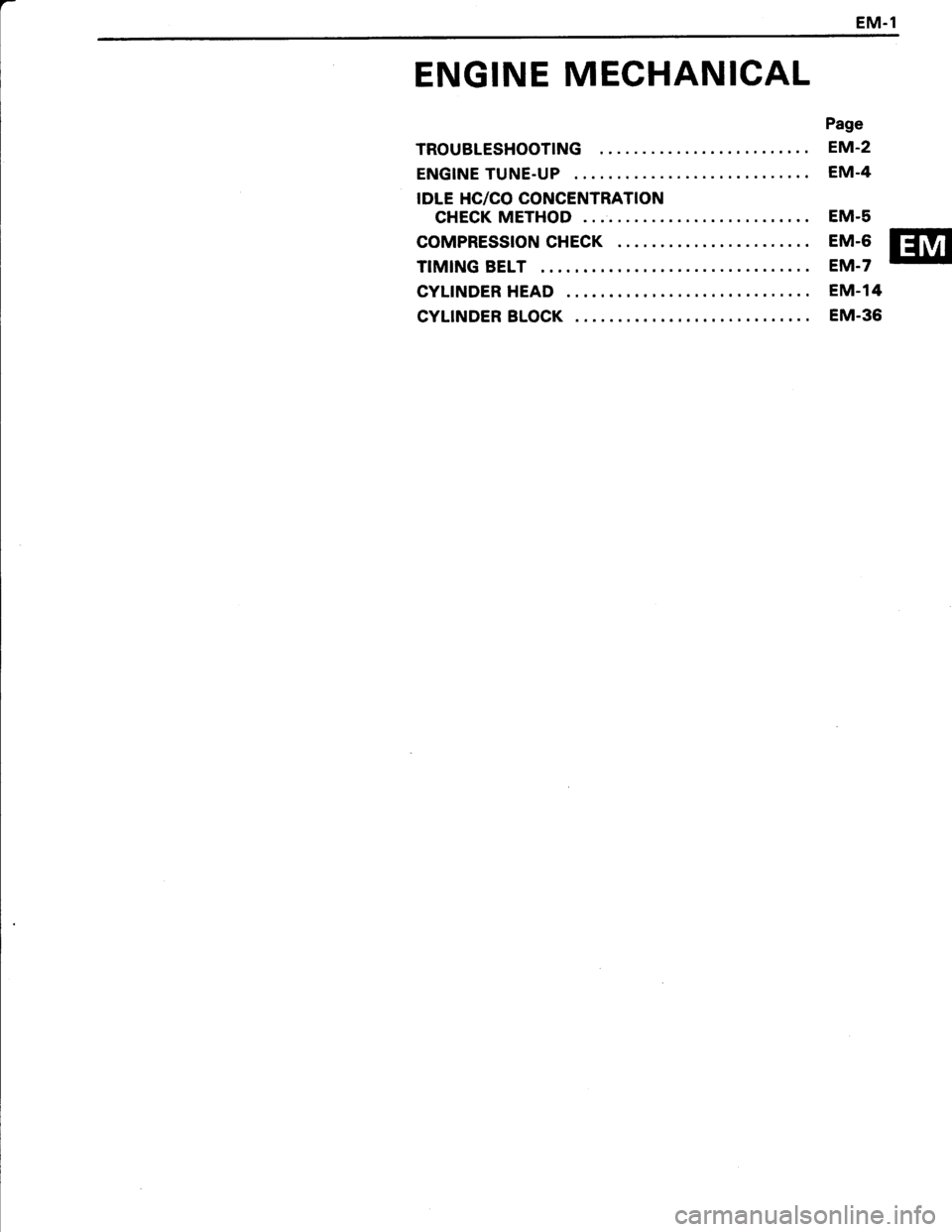 TOYOTA TERCEL 1985 Owners Guide TOYOTA TERCEL 1985 Owners Guide