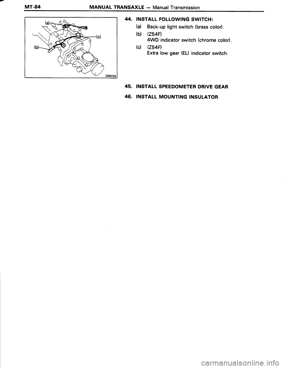 TOYOTA TERCEL 1985 Repair Manual TOYOTA TERCEL 1985 Repair Manual