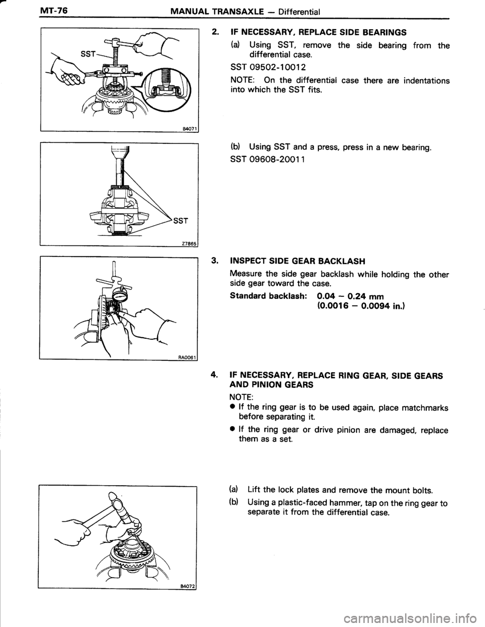 TOYOTA TERCEL 1985 Repair Manual TOYOTA TERCEL 1985 Repair Manual