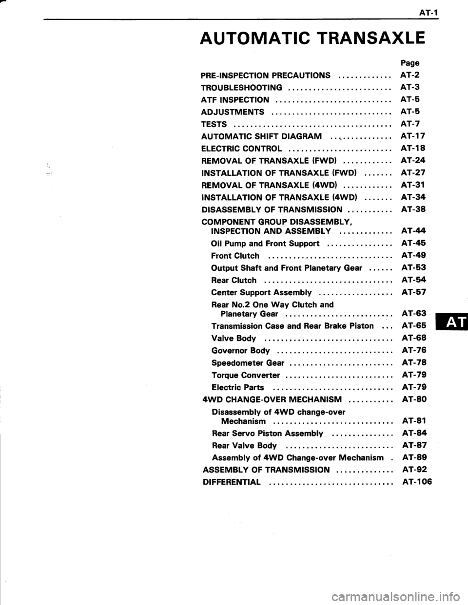TOYOTA TERCEL 1985 Repair Manual TOYOTA TERCEL 1985 Repair Manual